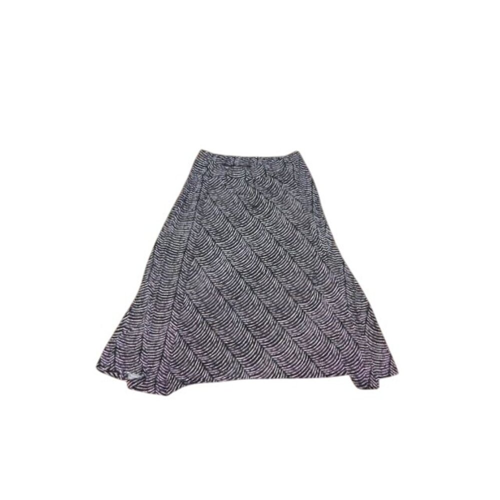 Chico's Size M Medium (1) Black White Slinky Stretchy Skirt